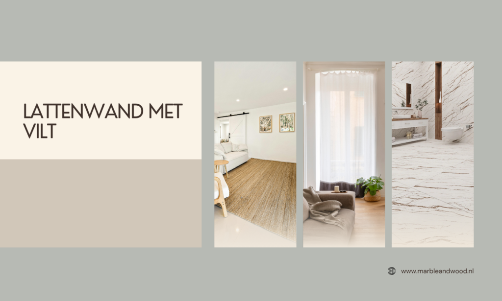 Lattenwand met vilt